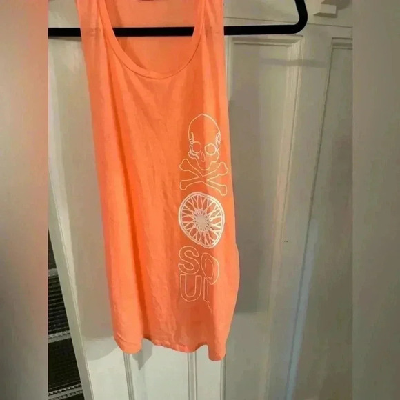 lululemon athletica Tops - Lululemon soul cycle orange racer back tee size large